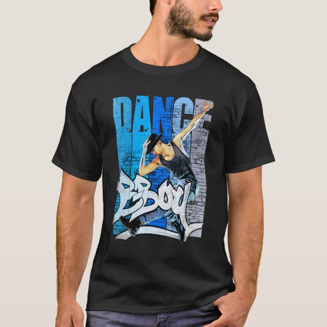 Camiseta Dança legal Dançando B Rapaz Dançando Dança Dança  (Frente)