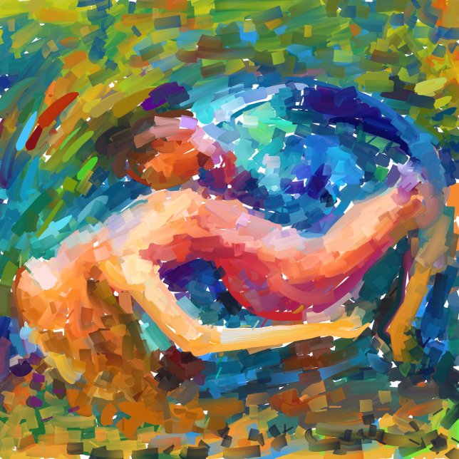 Camiseta dança na paixão pintura abstrato colorida (Criador carregado)