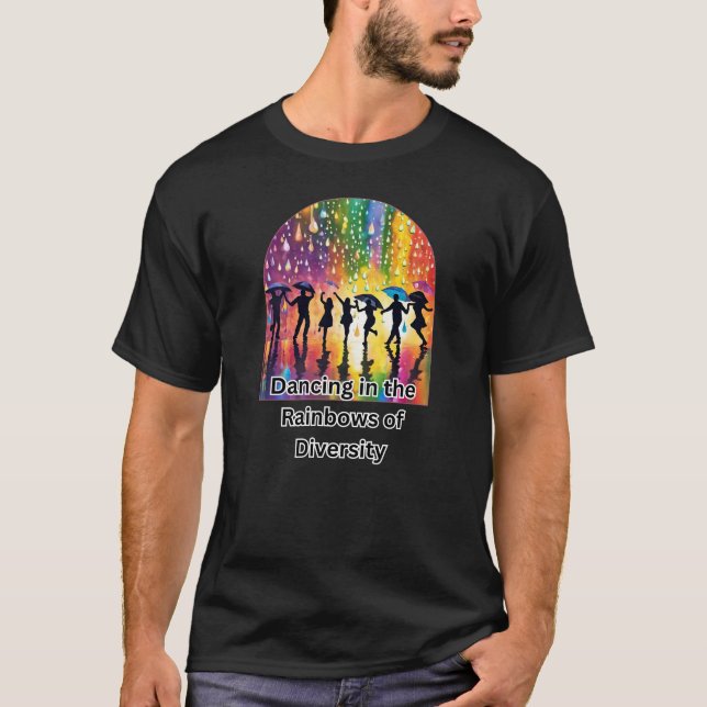 Camiseta Dança nos arco-íris da diversidade (Frente)