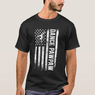 Camiseta Dança Pawpaw Bandeira dos EUA Dança Pawpaw De Um D