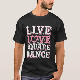 Camiseta Dança Quadrada de dança Quadrada Dançando Quadrado