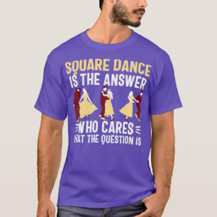 Camiseta Dança quadrada de mulheres dançarinas dançarinas c
