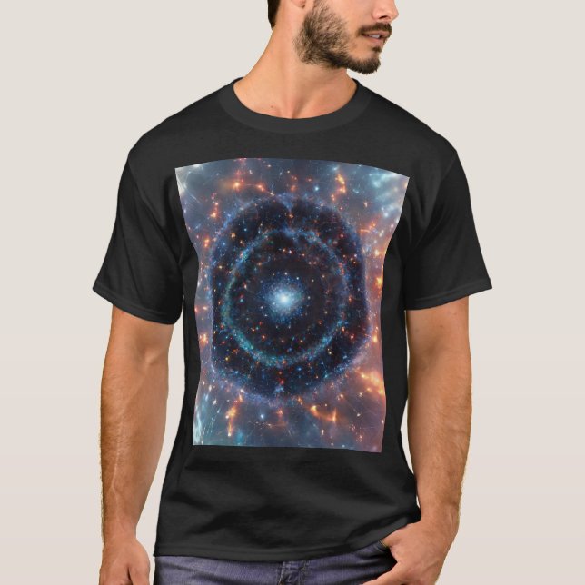 Camiseta Dança Quântica: Uma Superposição Estelar (Frente)