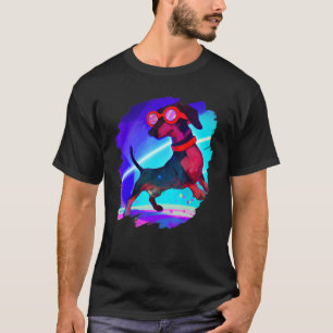 Camiseta Dança Retrovisor de dança de cães Chiweenie Wiener