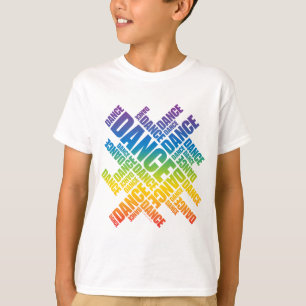 Camiseta Dança tipográfica (espectro)
