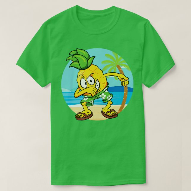 Camiseta Dança Tropical de Fruta de Abbing Pineapple Vegan  (Frente do Design)