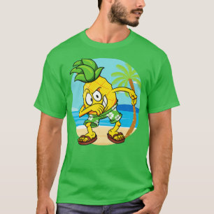 Camiseta Dança Tropical de Fruta de Abbing Pineapple Vegan 