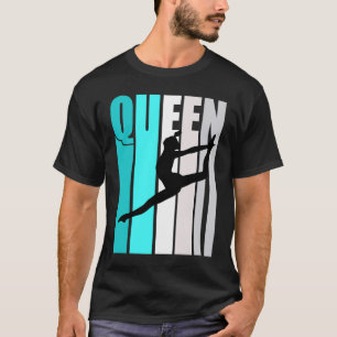 Camiseta Dança Turquesa Rainha de Dança Aniversário Colorid