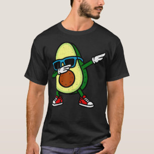 Camiseta Dançando Abacate Comida Vegana Amante de Frutas Da