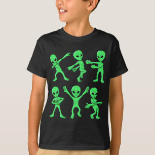 Camiseta Dançando Aliens Dançando Desafio Meninas Hallowee