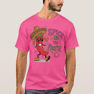 Camiseta Dançando Chili Pepper Sombrero Maracas Cinco De Ma