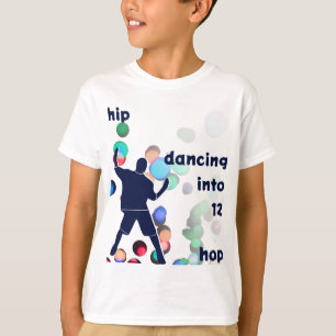 Camiseta Dançando Hip Hop para o 12º Aniversário