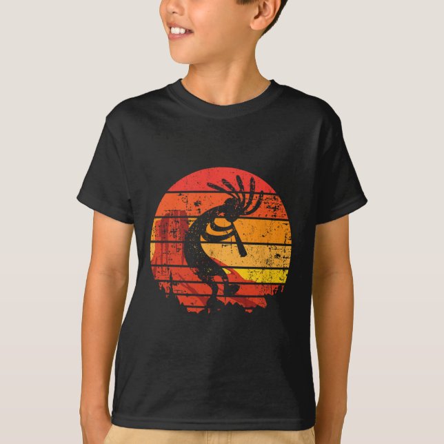 Camiseta Dançando Kokopelli sudoeste dos Estados Unidos Nat (Frente)