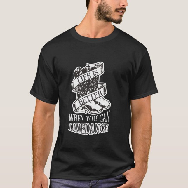 Camiseta Dançando Linha Vida Engraçada Camponesa Boots (Frente)