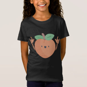 Camiseta Dançando Peach Funny Summer Fruta Dance Vegan