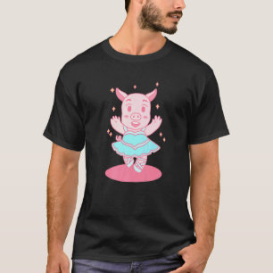 Camiseta Dançando Pig Ballerina Para Dançarino Balé
