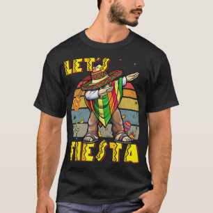 Camiseta Dançando Poncho Mexicano Cinco De Maio Engraçado V