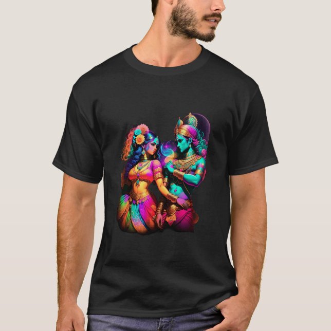 Camiseta Dançando Radha Krishna (Frente)