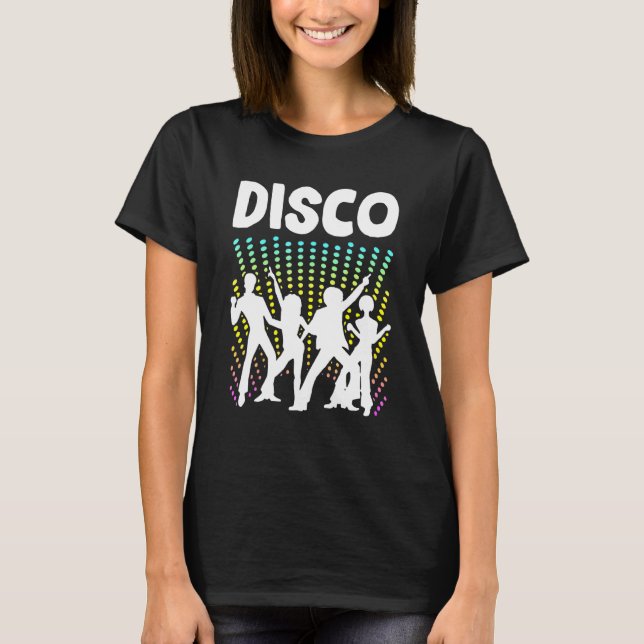 Camiseta Dançando Retro Disco Boogie Bellbottom Dancer Bopp (Frente)