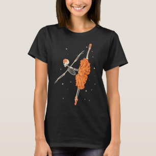 Camiseta Dançando Skeleton Ballerina Balé Dance Halloween