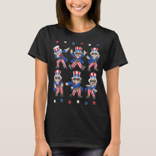 Camiseta Dançando Tio Sam 4 de julho Meninas Crianças Funda