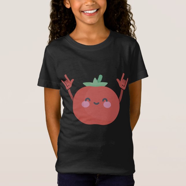 Camiseta Dançando Tomate Engraçado Vegan Fruta Dance Sumo (Frente)