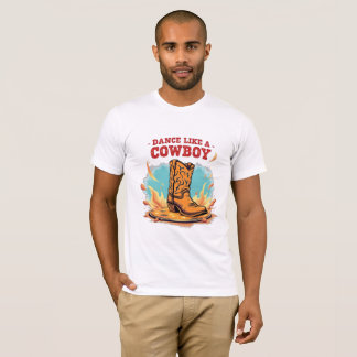 Camiseta Dançar como um cowboy - Camisa-T de Boot Ocidental