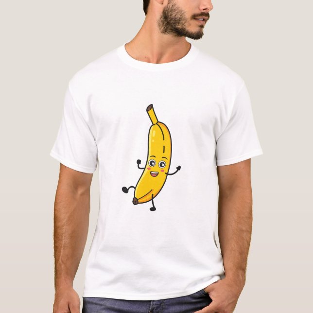 Camiseta Dançar desenhos animados em Banana (Frente)