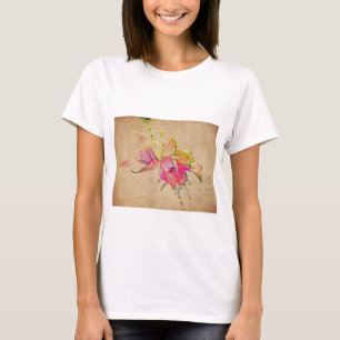 Camiseta Dançar No Vento - Flores De Fuchsia