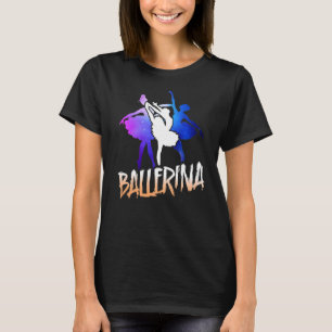 Camiseta Dançarina balé Dançarina Ballerina Space Retro Bal