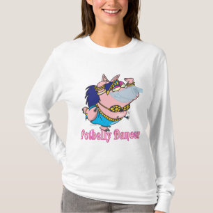 Camiseta dançarina de barriga de porco engraçada