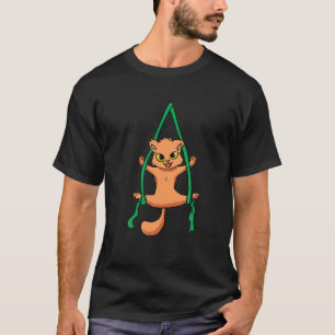 Camiseta Dançarina de Seda Aérea Acrobat Funny Cat Aerial