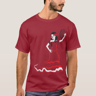 Camiseta dançarina do crânio espanhol