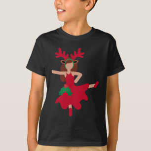 Camiseta dançarina do xmas flamenco emoji