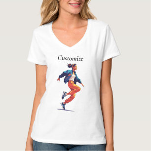 Camiseta Dançarina Feminina Hip Hop Thunder_Cove