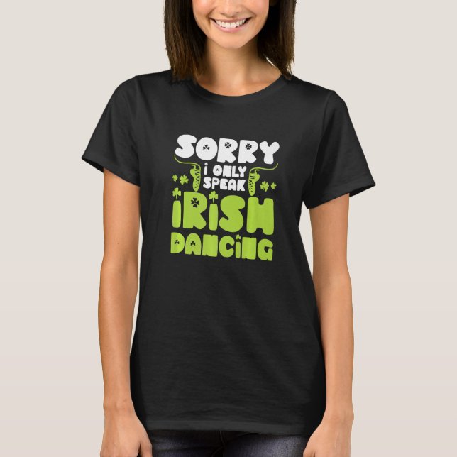 Camiseta Dançarina Irlandesa Ceili Reel Dance Feis Irish St (Frente)