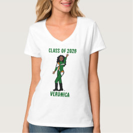 Camiseta Dançarina Tri-Color  Verde Laranja Branco #1