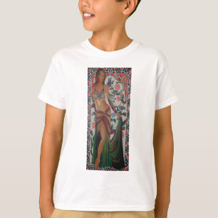 Camiseta Dançarina Turca De Belly Com Backgrou De Arte Trad