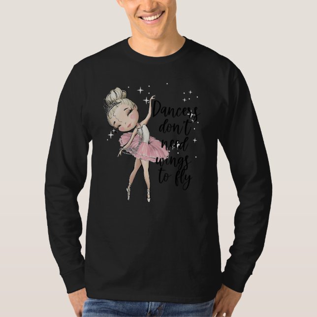Camiseta Dançarinas Balés loiras Ballerina Classe de Dança  (Frente)