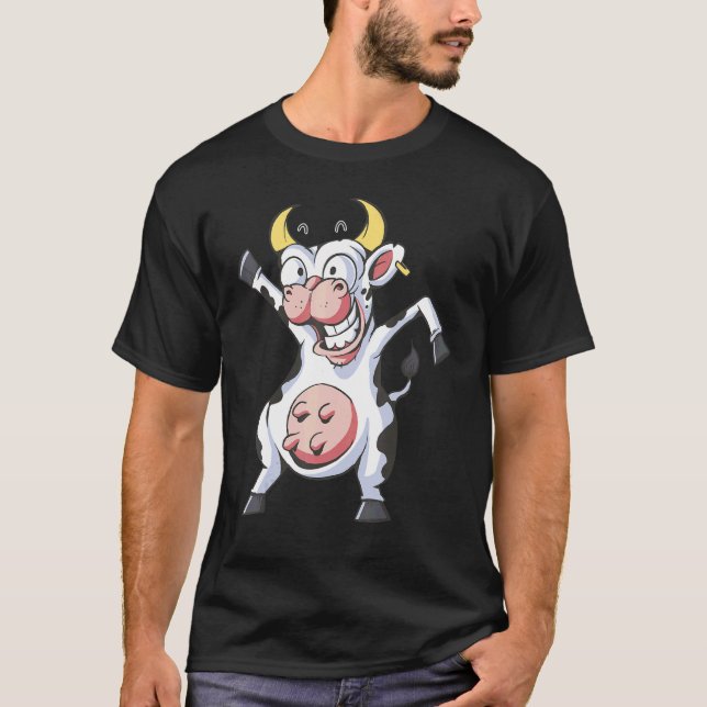Camiseta Dançarinas Leite, Reprodutor De Vacas, Exploradore (Frente)