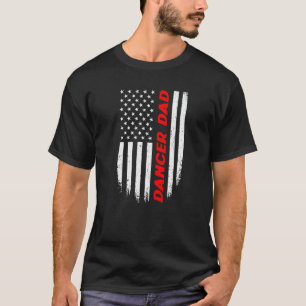 Camiseta Dançarino da Bandeira Americana de 4 de Julho Pai