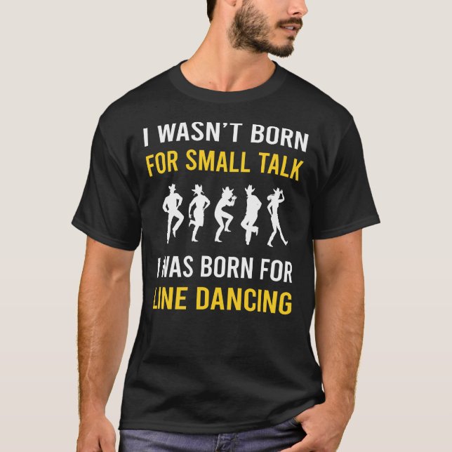 Camiseta Dançarino Dançarino de Linha Pequena de Talk (Frente)