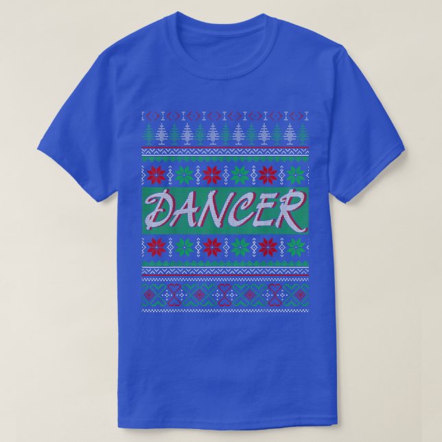 Camiseta Dançarino Dançarino Suor de Natal Feio (Frente do Design)