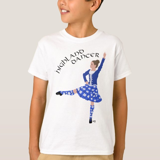 Camiseta Dançarino das Terras Altas de Azul (Frente)