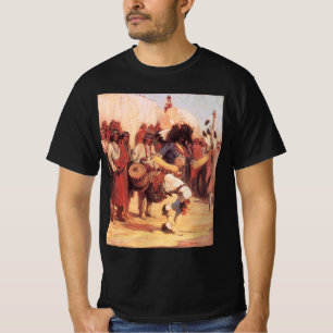 Camiseta Dançarino de Búfalo Vintage Nativos Americanos por
