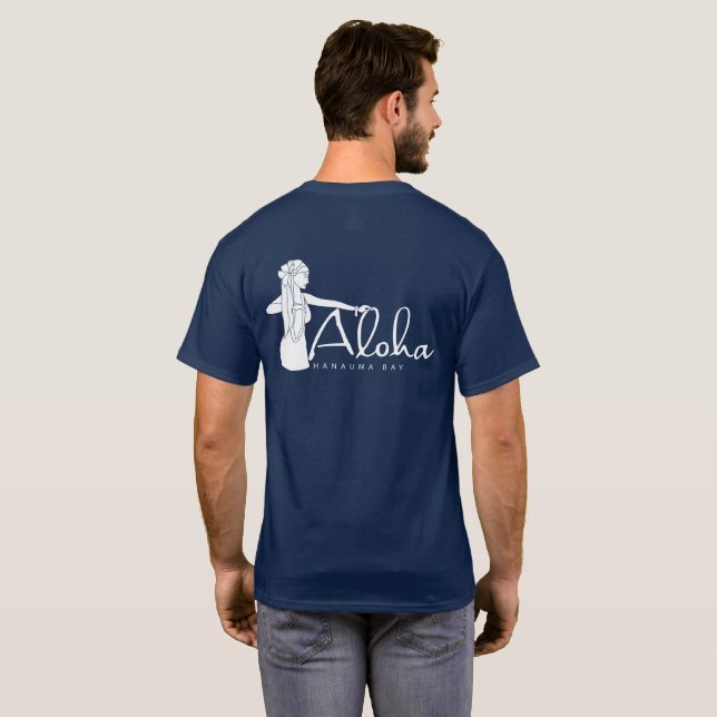 Camiseta Dançarino de Havaí Hula (Parte Traseira Completa)