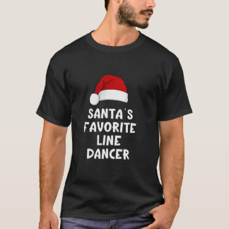 Camiseta Dançarino De Linha Favorito Do Papai Noel De Natal