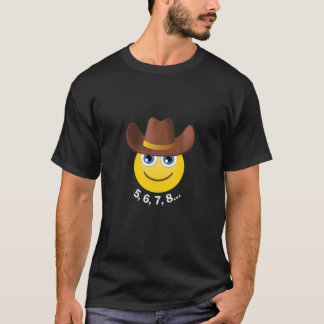 Camiseta Dançarino de linha sorri Cowboy Cowgirl Dançando C