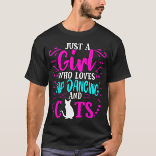 Camiseta Dançarino dos gatos da dança de torneira que dan