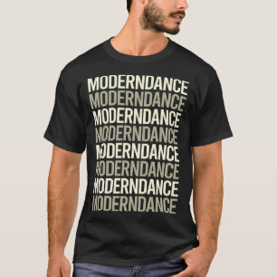 Camiseta Dançarino Moderno de Dança de Texto Branco